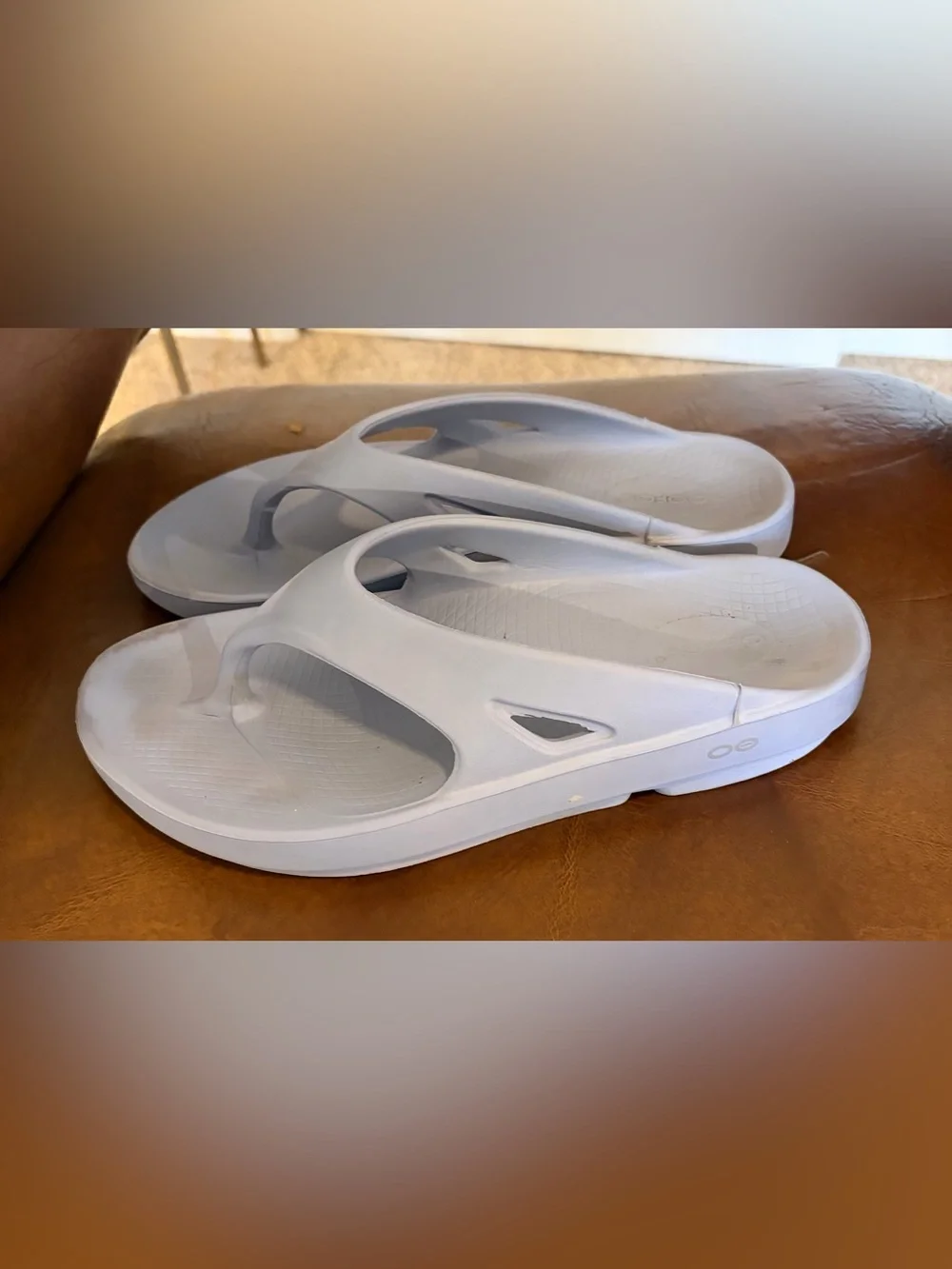 Oofos Ooahh Slide Ssandal Light Blue Unisex Recovery Shoe sz Women’s 10 Men’s 8